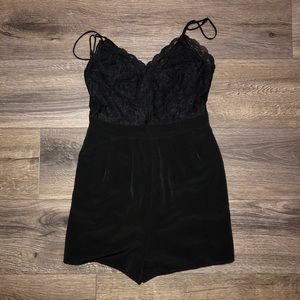 F21 lace black romper